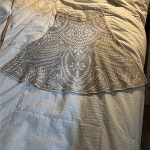 Express Beige Patterned Circle Skirt Medium